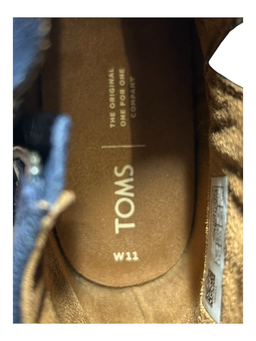 TOMS Navy Blue Suede Ankle Boots – Size 11W - Picture 8 of 9
